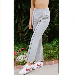 Grey trouser-style sweat pants
